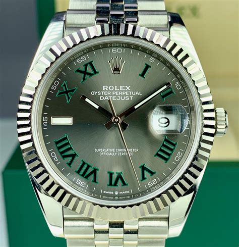 rolex wimbledon 41mm stainless steel.